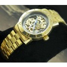 Gold AUTO Self-winding Mechanical Mens Watch All Stainless Steel